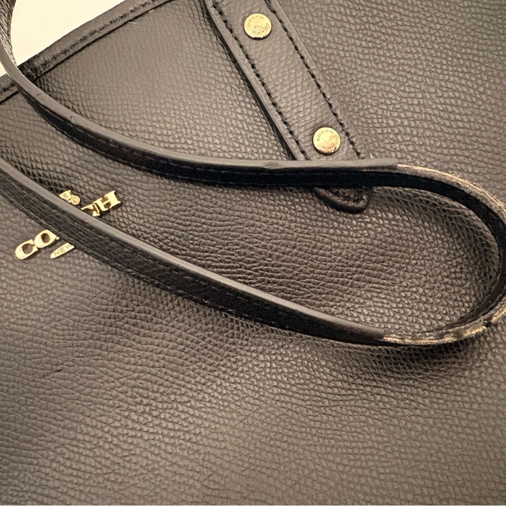 Coach Black Tote with Gold Accents - Picture 9 of 12